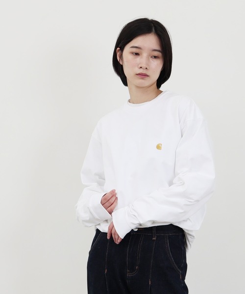 【carhartt】\"L/S WIP T-Shirt\"中厚コットンロゴ長袖Tシャツ/2色 carhartt WIP カーハート ダブリューアイピー L/S DETROIT