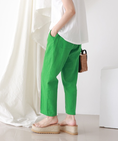 Isn't She？ パンツ カラークロップドパンツ レディース