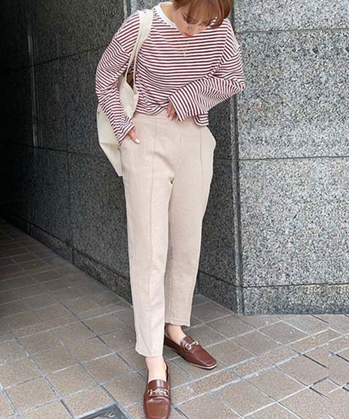 Pan パン クロップドトップス Isn't She？ パンツ カラークロップドパンツ レディース