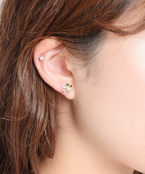 Flowering ピアス ミックスデザイン/セットピアス レディース