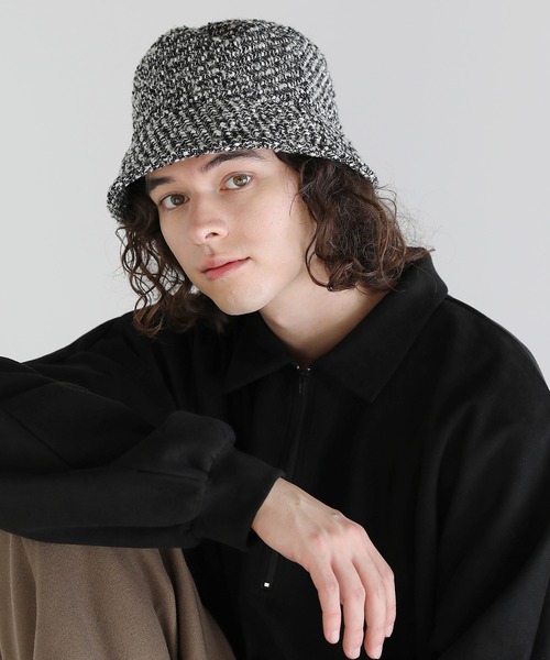 mol53 planet radio バケットハット　ブラック ASTRONOMY 帽子 ハット Buyer's Select/ツイードバケットハット メンズ