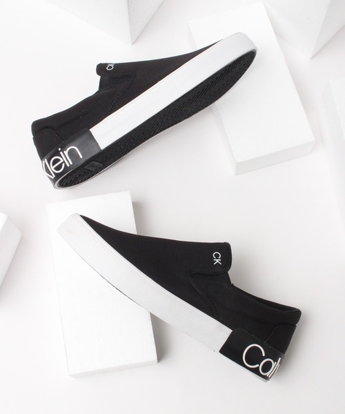 限定☆ (カルバンクライン)ロゴ スリッポンシューズ Calvin Klein スリッポン 「Calvin Klein/カルバンクライン
