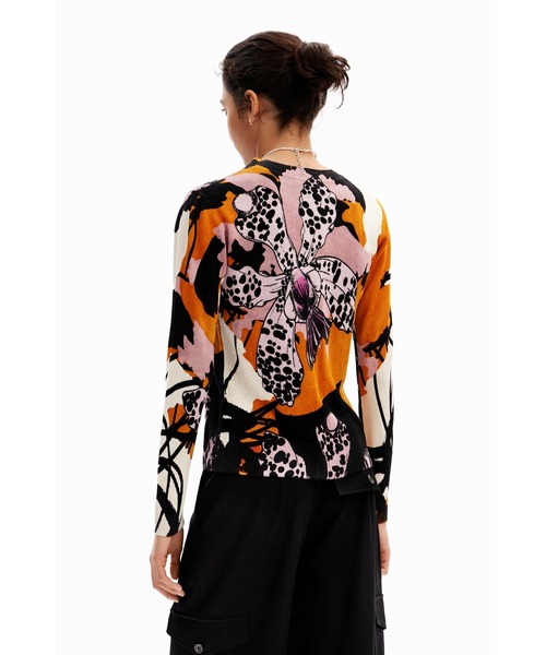 M. Christian Lacroix 蘭モチーフ セーター Desigual ニット セーター M. Christian Lacroix 蘭モチーフ