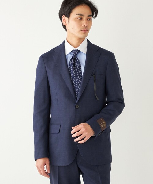 RING JACKET SHIPS別注 CANONICO ビジネススーツ 紺 RING JACKET OUTLET