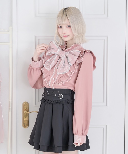 Pal elfy ブラウス シャツ レースボウタイブラウス レディース