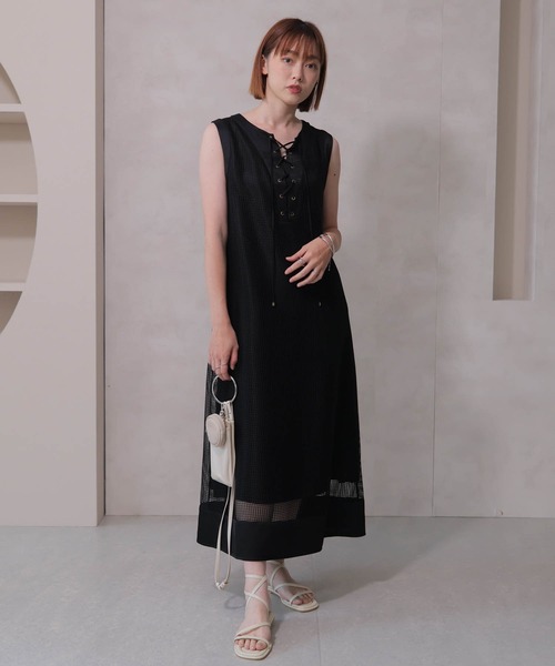 LADYMADE（レディメイド） ワンピース レースアップメッシュワンピース