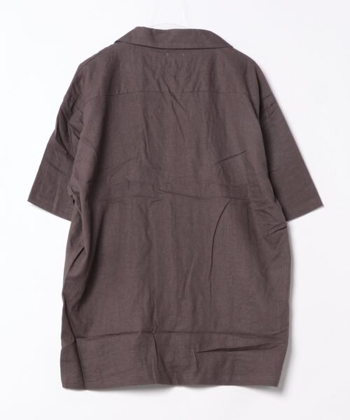 ROUGH TRADE シャツ 麻レーヨン 半袖キューバシャツ(M1) メンズ