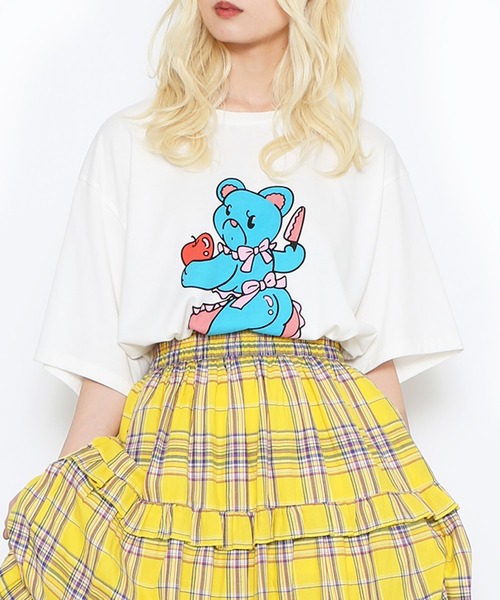 PUNYUS tシャツ フード総柄Tシャツ(NINJIN・LEMON・EDAMAME