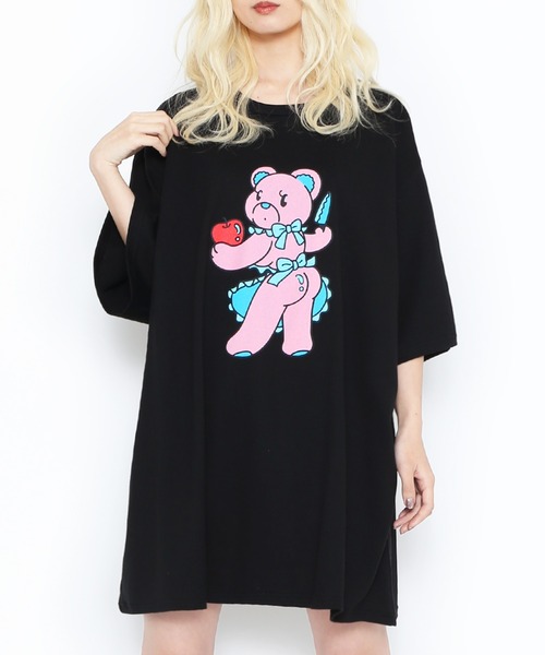 tシャツ ベアプリントビッグＴシャツ レディース メンズ