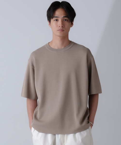 NANO universe セーター ニット 14ゲージミラノリブニット