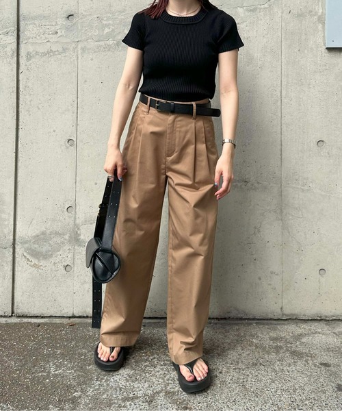 1chaku.（イッチャク） マルチサイズ チノパン ツータックワイド