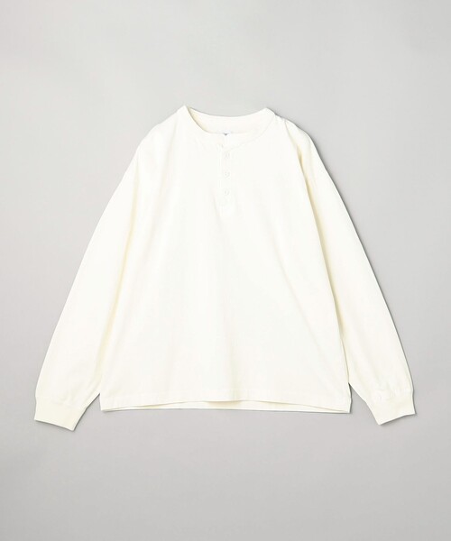 coen tシャツ ピグメントヘンリーネックロングTシャツ メンズ