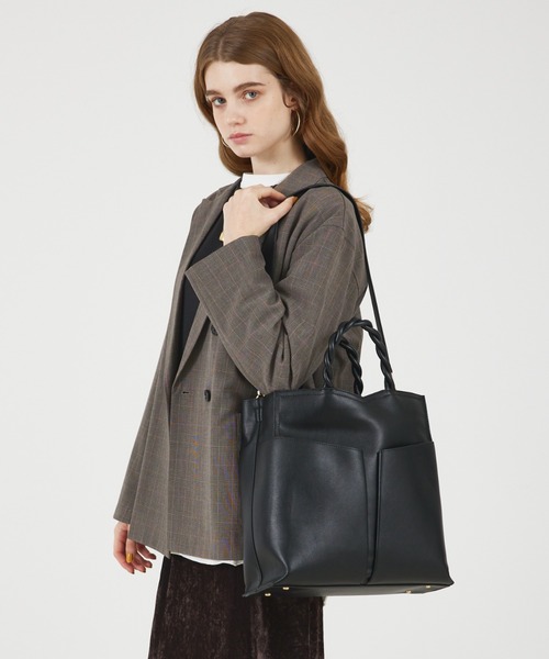 新品LOWELL things Twiste/ダブルポケット2WAYトート L LOWELL things トートバッグ Twiste/ダブルポケット2WAYトート L