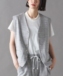 SHIPS ベスト ジレ NINE CASE:「手洗い可能」スウェット