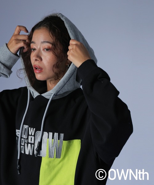 d.i.a/フーディートップス OWNth パーカー 切替ロゴフーディートップス レディース メンズ