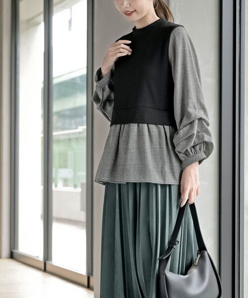 r・p・s（アールピーエス） ブラウス シャツ 変形タックスリーブ