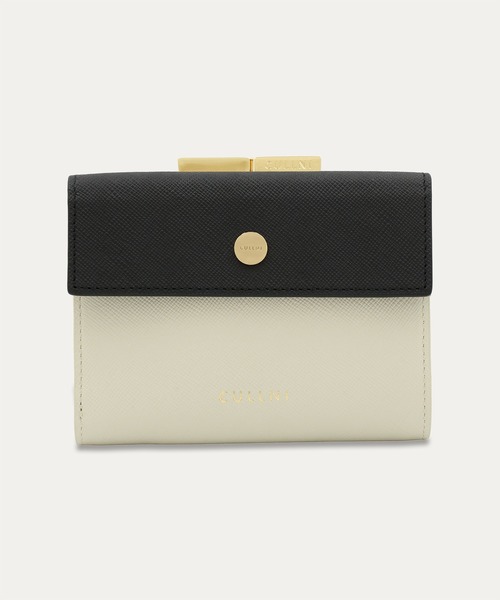 財布 Leather Flap Mini wallet  With A Clasp メンズ レディースの画像