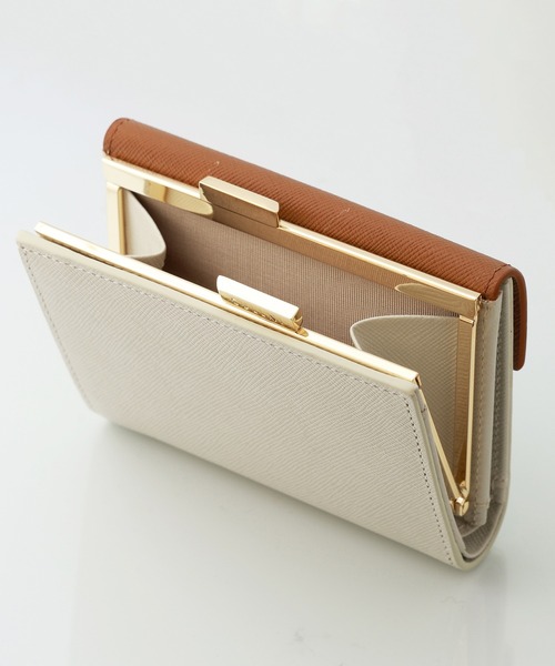 財布 Leather Flap Mini wallet  With A Clasp メンズ レディースの画像