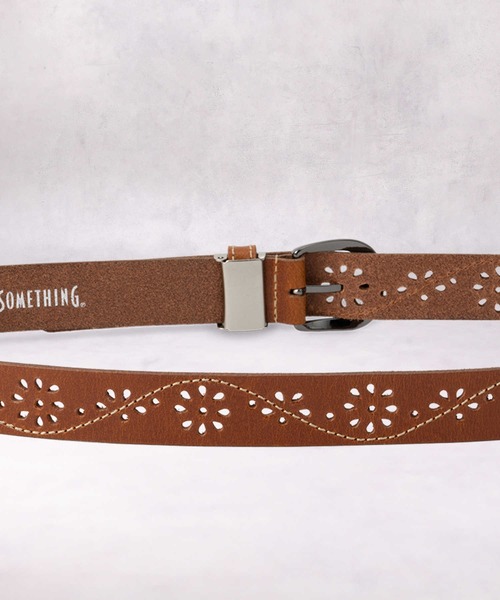 SOMETHING ベルト 「SOMETHING」30ステッチパンチングベルト