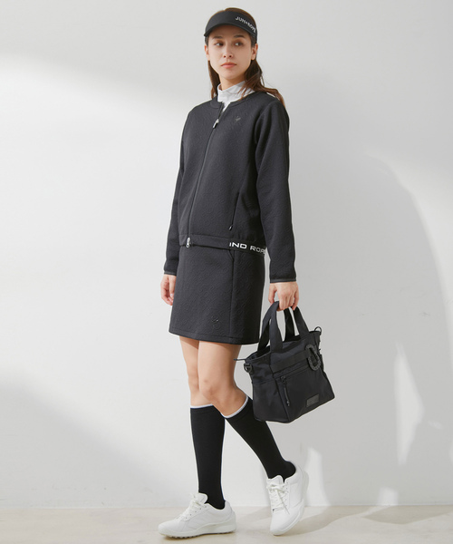 JUN&ROPE セットアップ対応 ロゴモノグラムジャガードAラインスカート