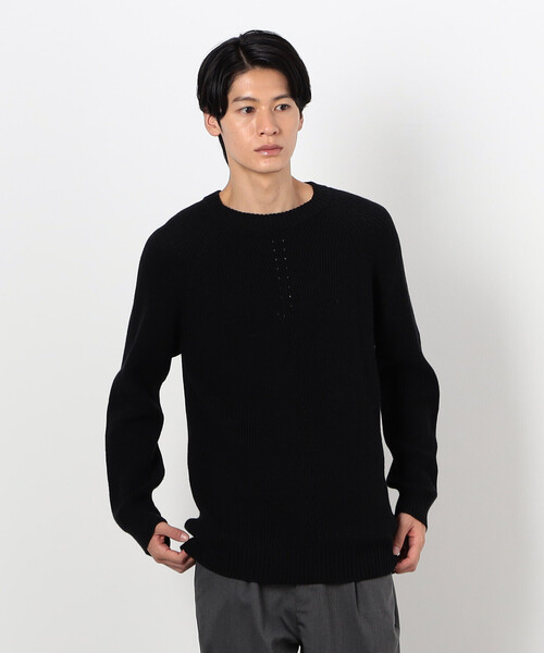 COMME CA ISM　セーター COMME CA ISM（コムサイズム） セーター ニット 両畦編み ハーフジップ