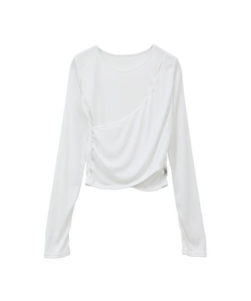 tシャツ Julier リサイクルヤーンカシュクールトップス レディース Julier tシャツ リサイクルヤーンカシュクールトップス