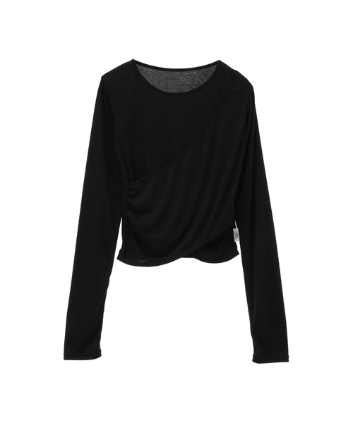 tシャツ Julier リサイクルヤーンカシュクールトップス レディース