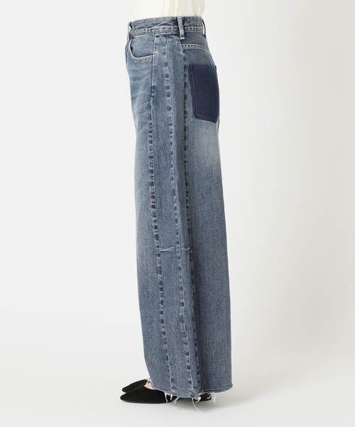 現行25SS ジャーナルスタンダード コクーンパンツ　ブロッキング セール】デニムブロッキングコクーンパンツ（デニムパンツ