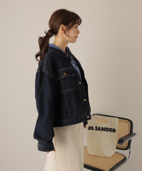 デニムジャケット gジャン stand collar denim jacket /スタンドカラー
