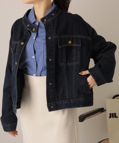 デニムジャケット gジャン stand collar denim jacket /スタンドカラー