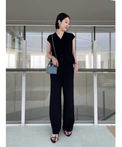 納得できる割引 Mila Owen ベスト ジレ Vネックプルオーバーニットベスト トップス