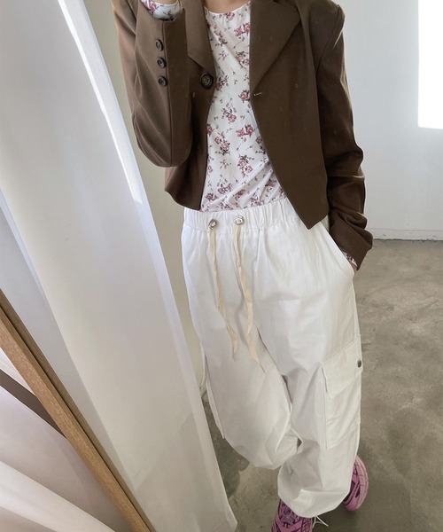 【s30】【ワム / WoM】フラワープリントロンティー　FLOWER PRINT LON T【送料無料】【キャンセル返品交換不可】【let】 leune tシャツ フラワープリントロンT レディース : ZOZOTOWN