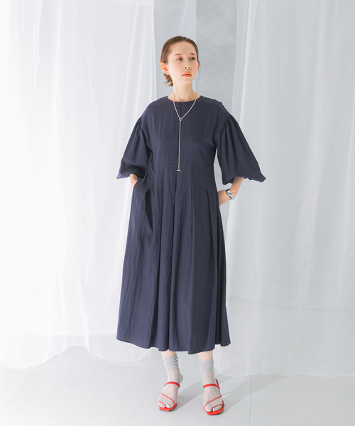 ワンピース ボリュームスリーブタックワンピース : ZOZOTOWN Yahoo!店