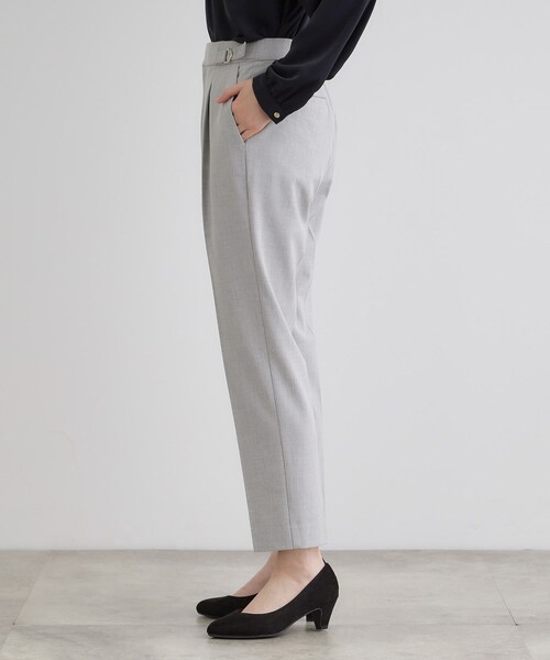 grove パンツ 「洗濯機で洗える」2WAYストレッチテーパードパンツ