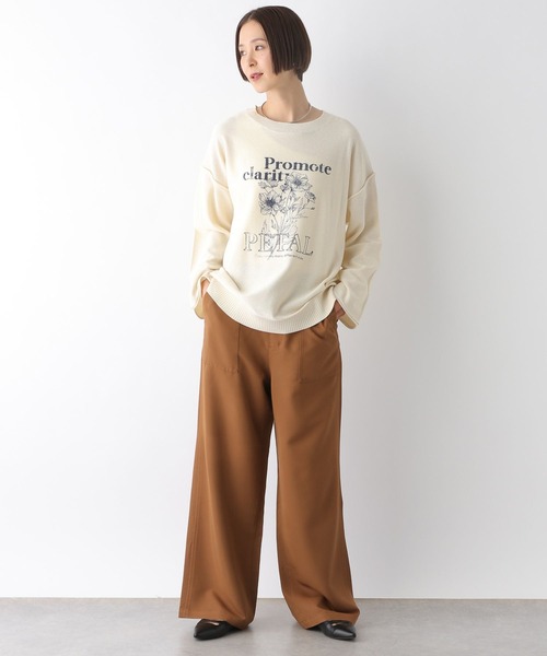 LEPSIM（レプシィム） ニット セーター 12ゲージプリントロゴプル