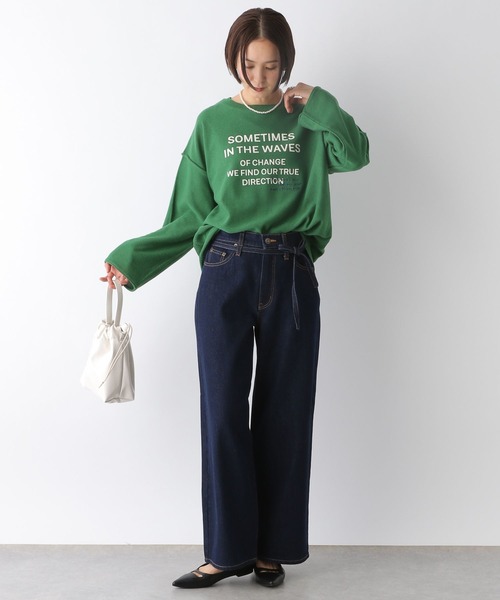 市君 LEPSIM（レプシィム） ニット セーター 12ゲージプリントロゴプル