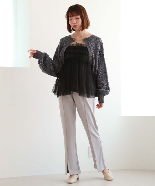 「archives」 キャミソールブラウス MEDIUM ブラック レディース_画像4