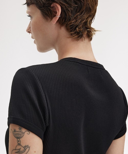 FRED PERRY tシャツ Amy Winehouse Ribbed T-Shirt／エイミー