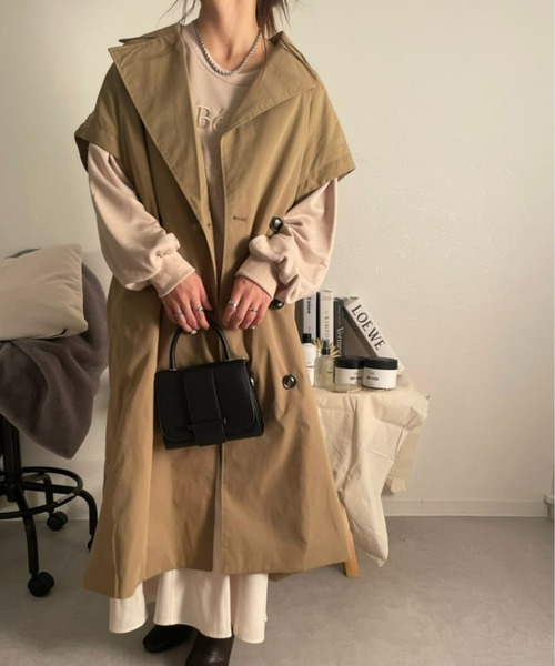 「sakishimatokyo」 トレンチコート FREE アイボリー レディース_画像3