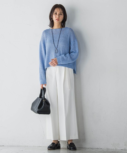 LAUTREAMONT（ロートレアモン） スラックス パンツ ベルト付きワイド