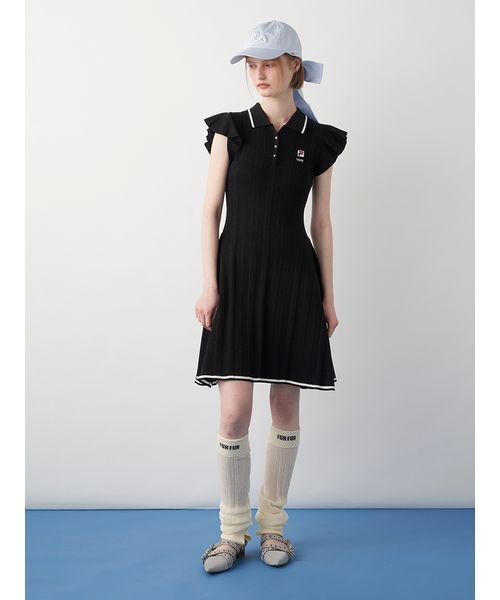 【在庫あり】 FURFUR ワンピース ZOZOTOWN : 「FILAコラボ」ニットワンピース ウェア