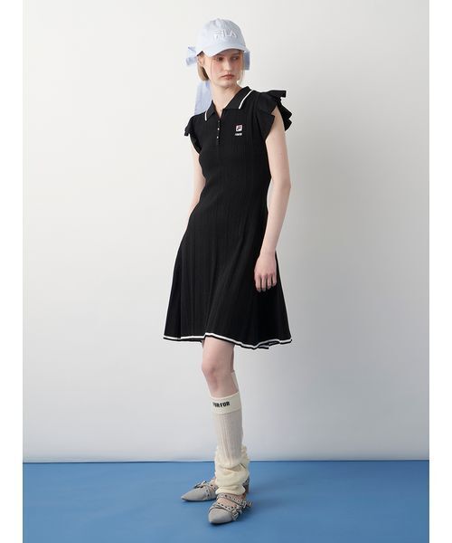 【週末限定価格】FUR FUR♡ワンピース、ニットなど3点セットは♡ ニットベストセットボウタイワンピース(ロングワンピース