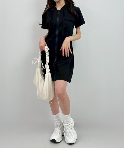 ワンピース フルジップカットタイトミニワンピ : ZOZOTOWN Yahoo!店