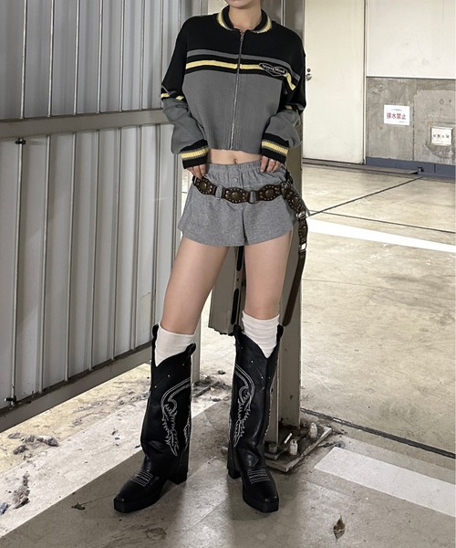 「sedacle girl」 ニットカーディガン FREE レッド レディース_画像5