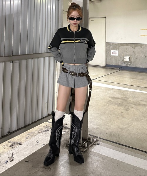 「sedacle girl」 ニットカーディガン FREE レッド レディース_画像8