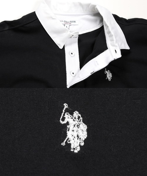 「U.S. POLO ASSN.」 半袖Tシャツ MEDIUM ネイビー メンズ
