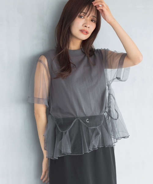 tシャツ チュールレイヤードT 575219 レディース