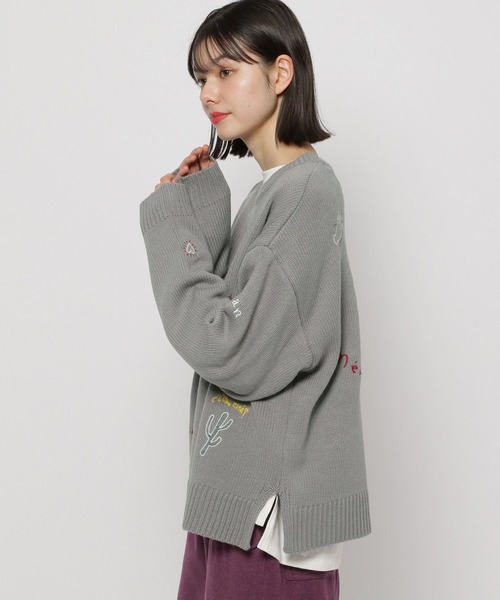 niko and…（ニコアンド） 長袖ニット MEDIUM グレー レディース