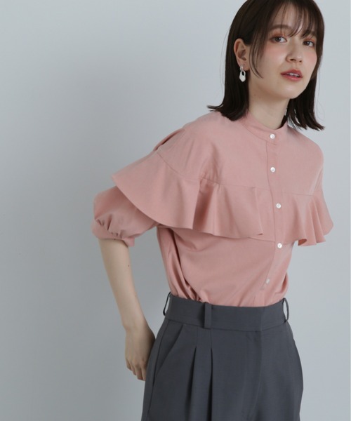 「N.（N. Natural Beauty Basic）」 半袖ブラウス MEDIUM オレンジ レディース