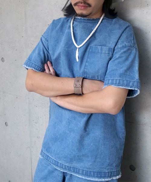 Tシャツ Tシャツ メンズファッション Fringe Indigo Tシャツ カットソー Shirt 通販 トップス 店 Zozotown
